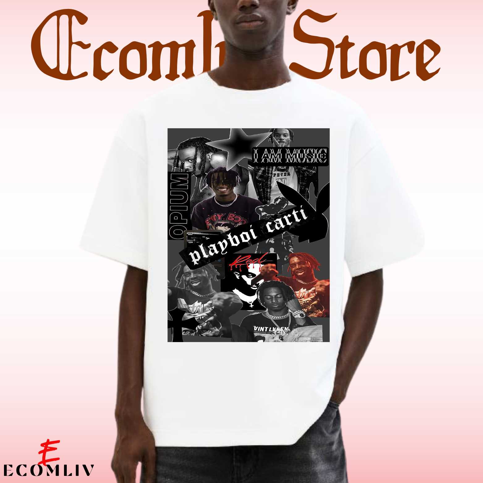 Playboi Carti I Am Music Album T-Shirt, Y2k Rap Hip Hop Music Merch